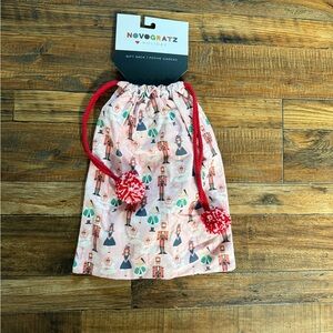 Novogratz Holiday Gift Bag with Red Drawstring